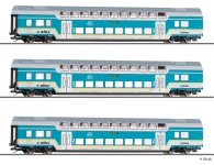 Tillig 01104 - TT - 3-tlg. Set Doppelstockwagen alex, DLB GmbH, Ep. VI - DC-Digital